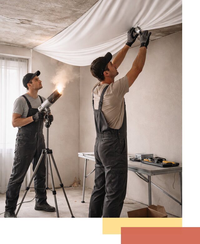 Установка натяжного потолка под ключ в Курганинске