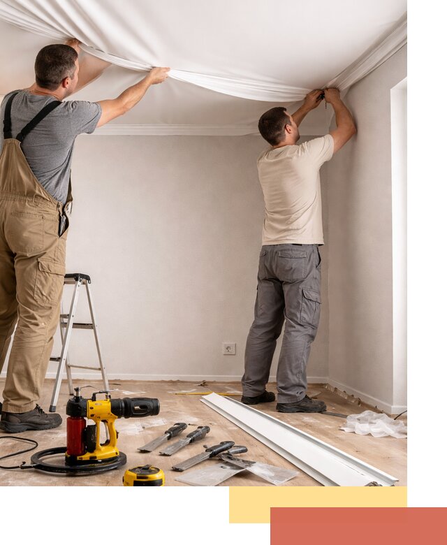 Монтаж ПВХ натяжного потолка в Курганинске качественно и быстро