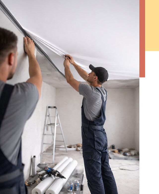 Монтаж матового натяжного потолка в Курганинске от 4680 руб./м² — быстро и недорого | ОТДЕЛОЧНИК-Кгн