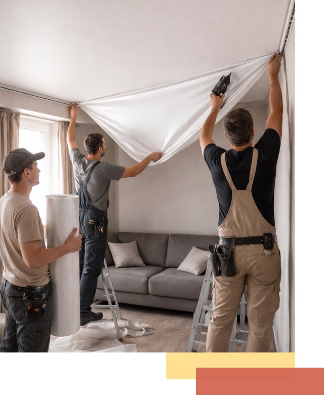 Монтаж сатинового натяжного потолка в Курганинске качественно и быстро