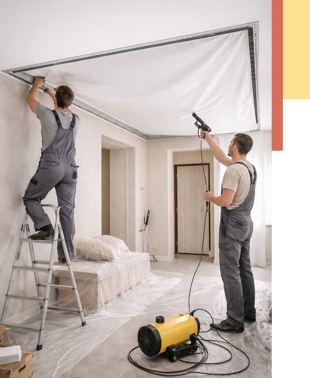 Монтаж натяжного потолка в прихожей в Курганинске от 2756 руб. под ключ | ОТДЕЛОЧНИК-Кгн