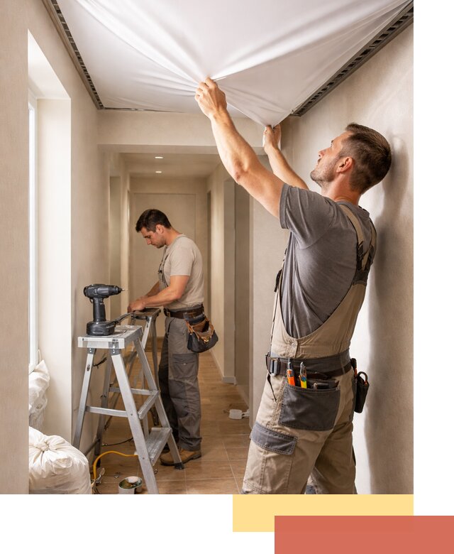 Монтаж натяжного потолка в прихожей в Курганинске