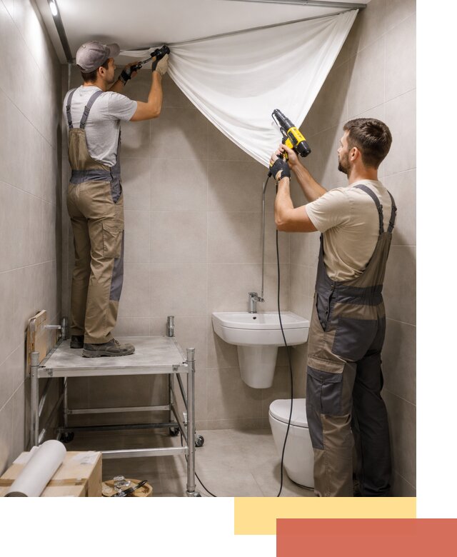 Монтаж натяжного потолка в санузле в Курганинске