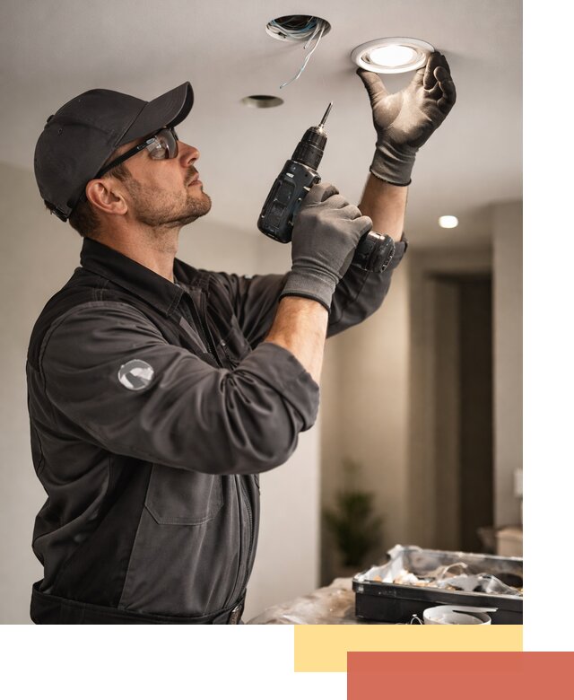 Установка точечных светильников в натяжной потолок в Курганинске