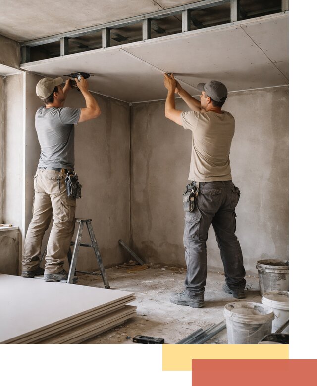 Короб из гипсокартона на потолке под ключ в Курганинске