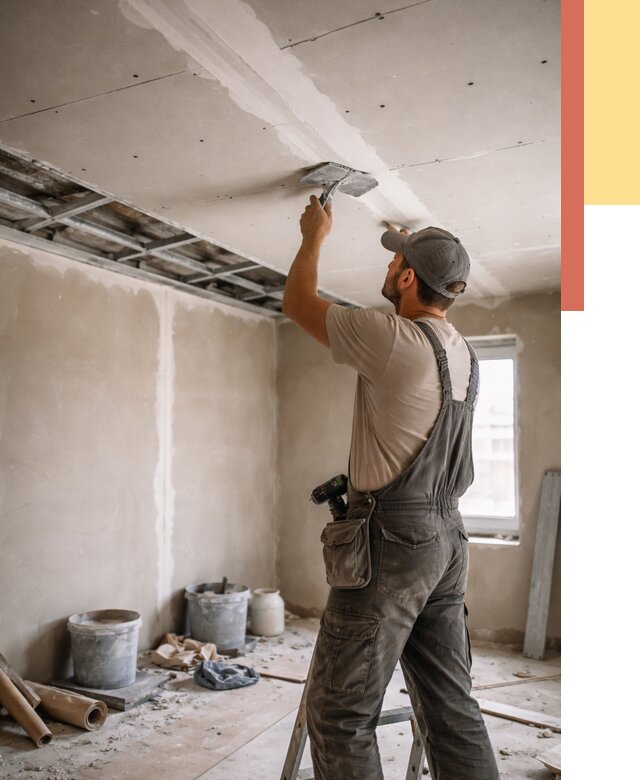 Ремонт потолка из гипсокартона в Курганинске от 676 руб./м² — быстро и недорого | ОТДЕЛОЧНИК-Кгн