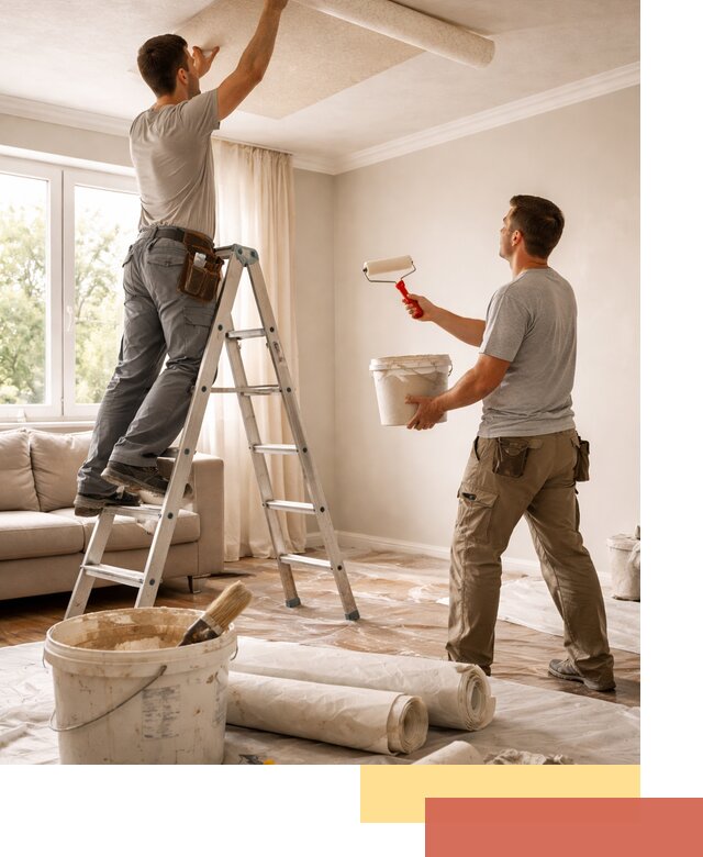 Поклейка обоев на потолок в Курганинске — качественно и быстро