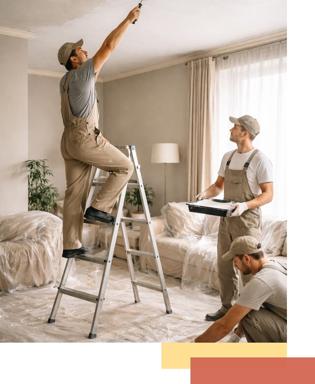 Покраска потолков акриловой краской в Курганинске качественно и быстро