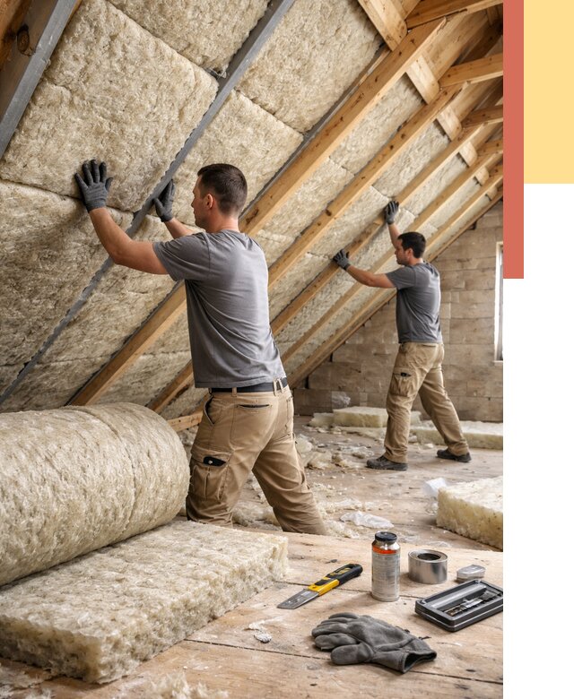 Утепление потолка минватой в Курганинске от 1508 руб. — быстро и недорого | ОТДЕЛОЧНИК-Кгн