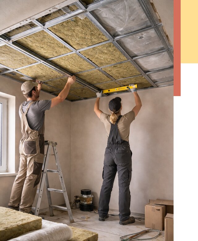 Шумоизоляция потолка в Курганинске от 1300 руб. под ключ — услуги ОТДЕЛОЧНИК-Кгн